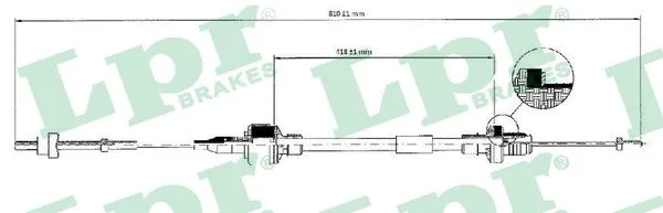Cable Pull, clutch control (C0128C)