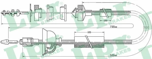 Cable Pull, clutch control (C0323C)