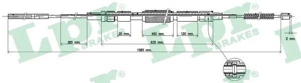 Cable Pull, parking brake (C0937B)