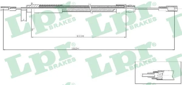 Cable Pull, parking brake (C0435B)