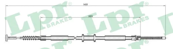 Cable Pull, parking brake (C0843B)