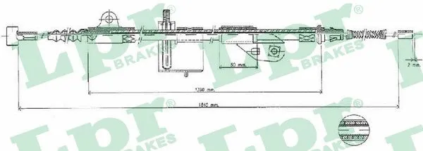 Cable Pull, parking brake (C0502B)