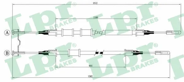 Cable Pull, parking brake (C0585B)
