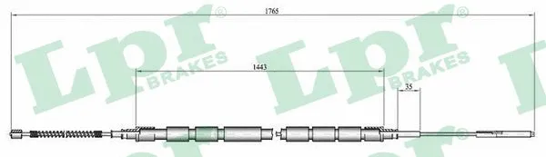 Cable Pull, parking brake (C0657B)
