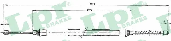 Cable Pull, parking brake (C0731B)