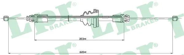 Cable Pull, parking brake (C0754B)
