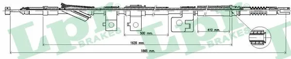 Cable Pull, parking brake (C0310B)