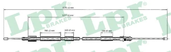 Cable Pull, parking brake (C0119B)