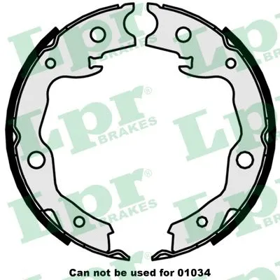 Brake Shoe Set, parking brake (09870)