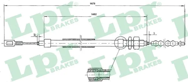 Cable Pull, parking brake (C0095B)