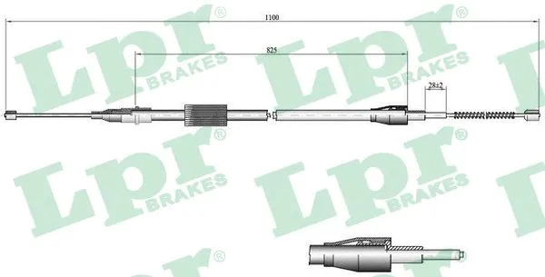 Cable Pull, parking brake (C0035B)