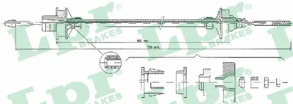 Cable Pull, clutch control (C0336C)