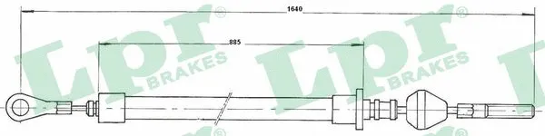 Cable Pull, parking brake (C1530B)