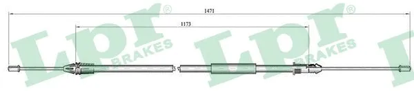 Cable Pull, parking brake (C1001B)