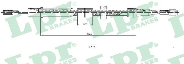 Cable Pull, parking brake (C0455B)