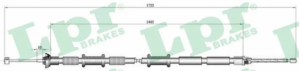 Cable Pull, parking brake (C0169B)