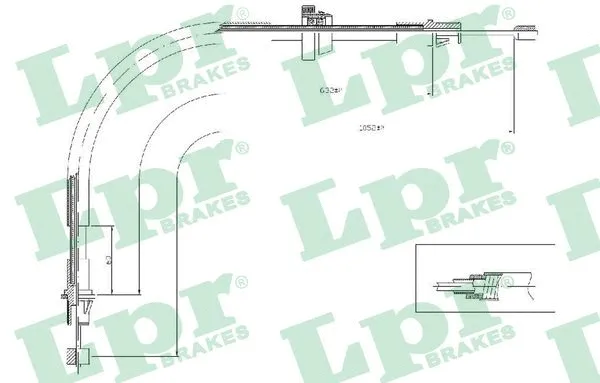 Cable Pull, parking brake (C0281B)