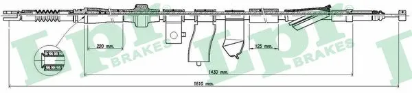 Cable Pull, parking brake (C1298B)