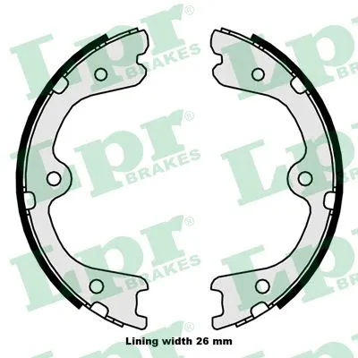 Brake Shoe Set, parking brake (09880)