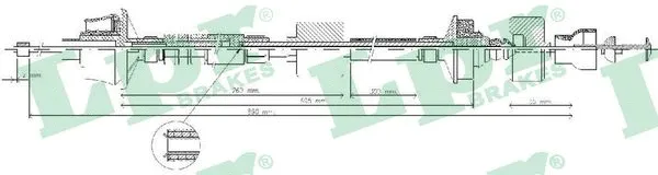 Cable Pull, clutch control (C0029C)
