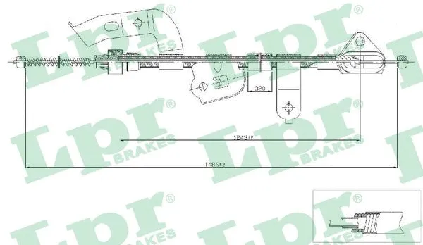 Cable Pull, parking brake (C0132B)