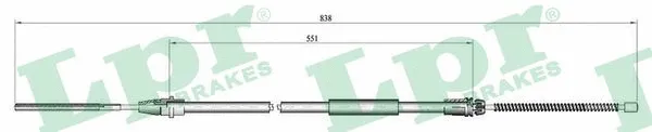 Cable Pull, parking brake (C0635B)