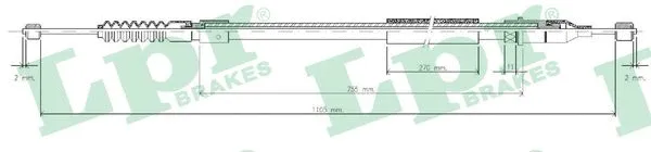 Cable Pull, parking brake (C0555B)