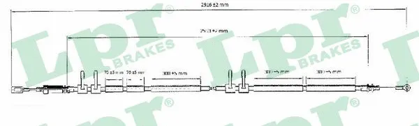 Cable Pull, parking brake (C0989B)