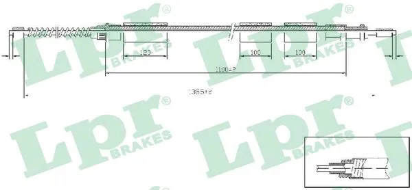 Cable Pull, parking brake (C0609B)