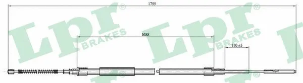Cable Pull, parking brake (C0954B)