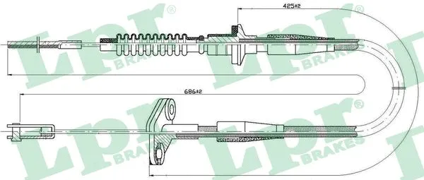 Cable Pull, clutch control (C0121C)