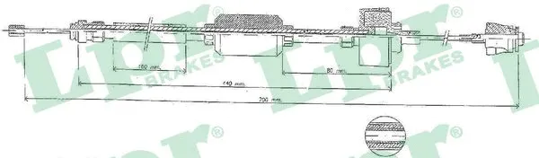 Cable Pull, clutch control (C0427C)