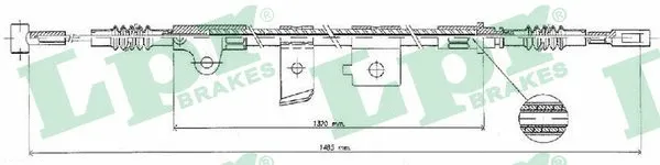 Cable Pull, parking brake (C0496B)