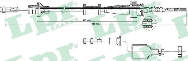 Cable Pull, clutch control (C0114C)