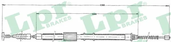 Cable Pull, parking brake (C1240B)