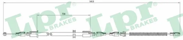 Cable Pull, parking brake (C0562B)