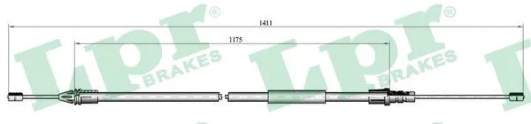 Cable Pull, parking brake (C0690B)