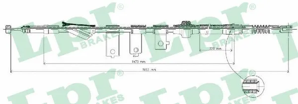 Cable Pull, parking brake (C0311B)