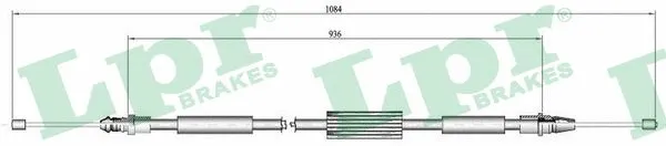 Cable Pull, parking brake (C0728B)