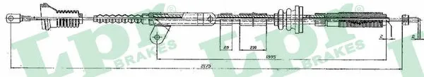 Cable Pull, parking brake (C0838B)