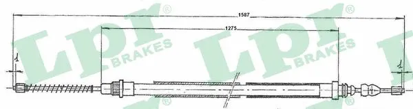 Cable Pull, parking brake (C0724B)