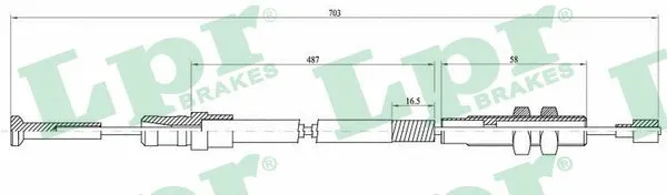 Cable Pull, clutch control (C0038C)