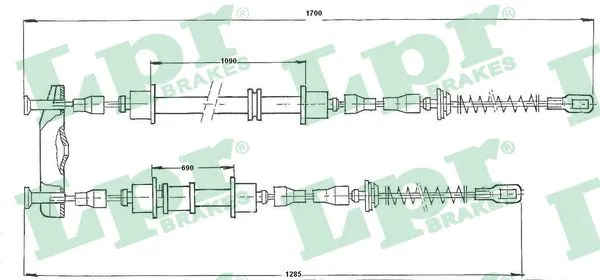 Cable Pull, parking brake (C0534B)