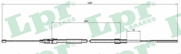 Cable Pull, parking brake (C0651B)