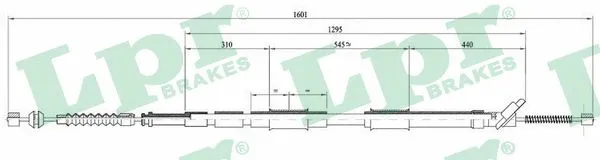 Cable Pull, parking brake (C0870B)