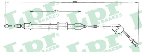 Cable Pull, parking brake (C0580B)
