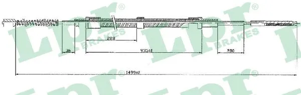 Cable Pull, parking brake (C0304B)