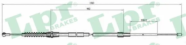Cable Pull, parking brake (C0968B)