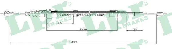 Cable Pull, parking brake (C0953B)