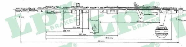 Cable Pull, parking brake (C0321B)